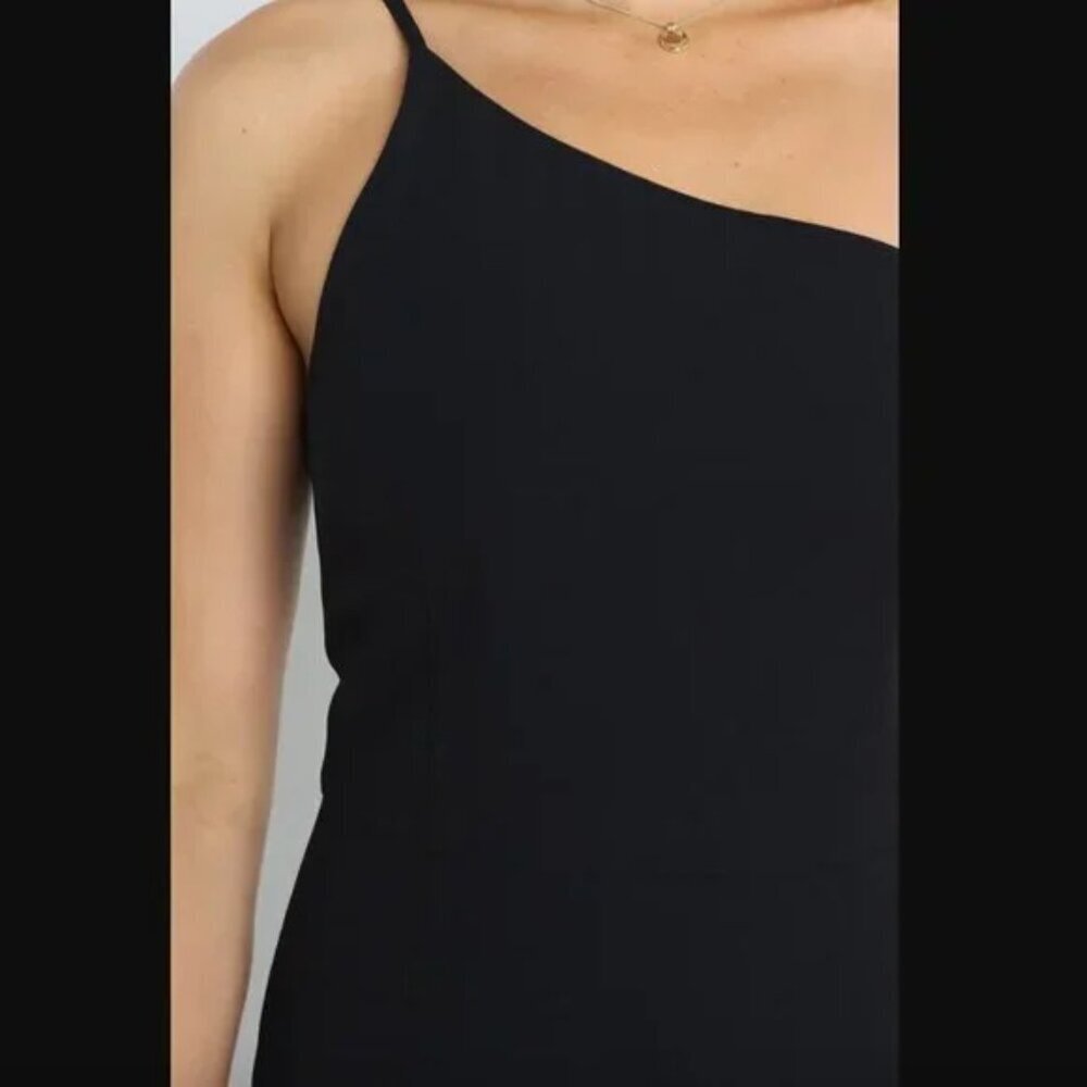 Petal & Pup Xiomar Black One Shoulder Midi Dress 6 - Picture 6 of 10